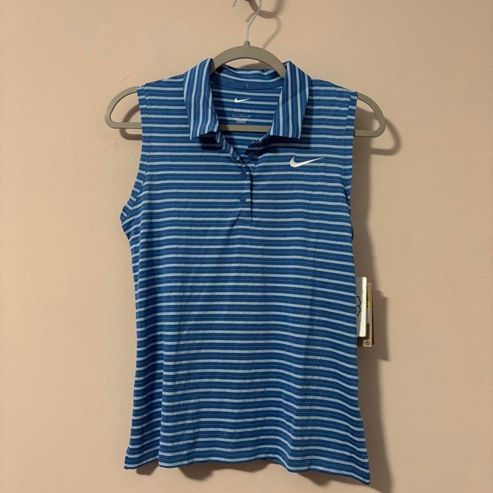 Nike golf tank blue and white
